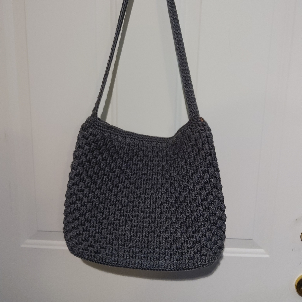 THE SAC charcoal gray shoulder bag/tote